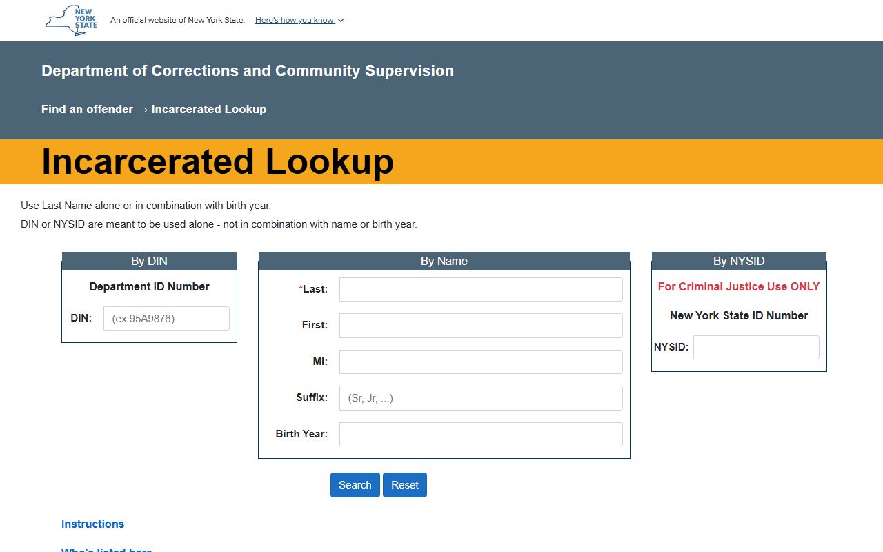 Putnam County inmate population DOCCS incarcerated lookup search page