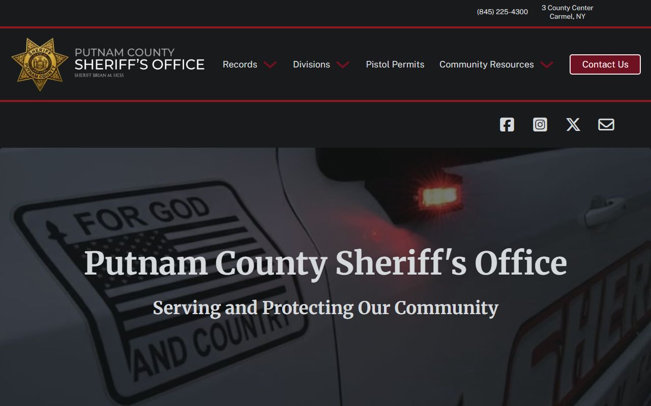 Putnam County inmate records sheriff homepage and jail links
